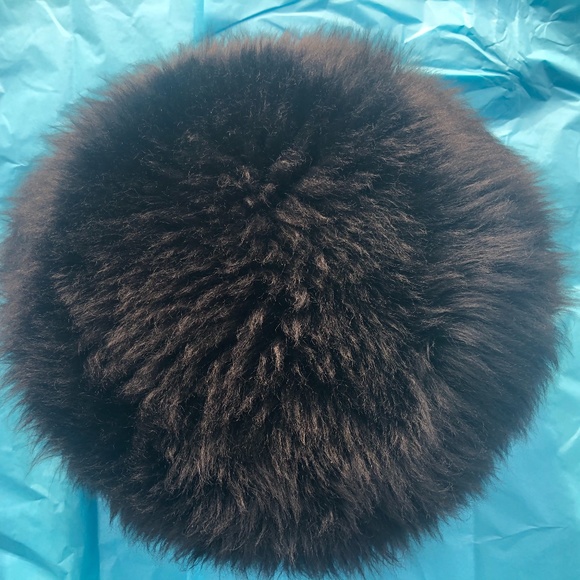 KARL DONOGHUE BLACK LAMBSKIN FUR PILLBOX HAT